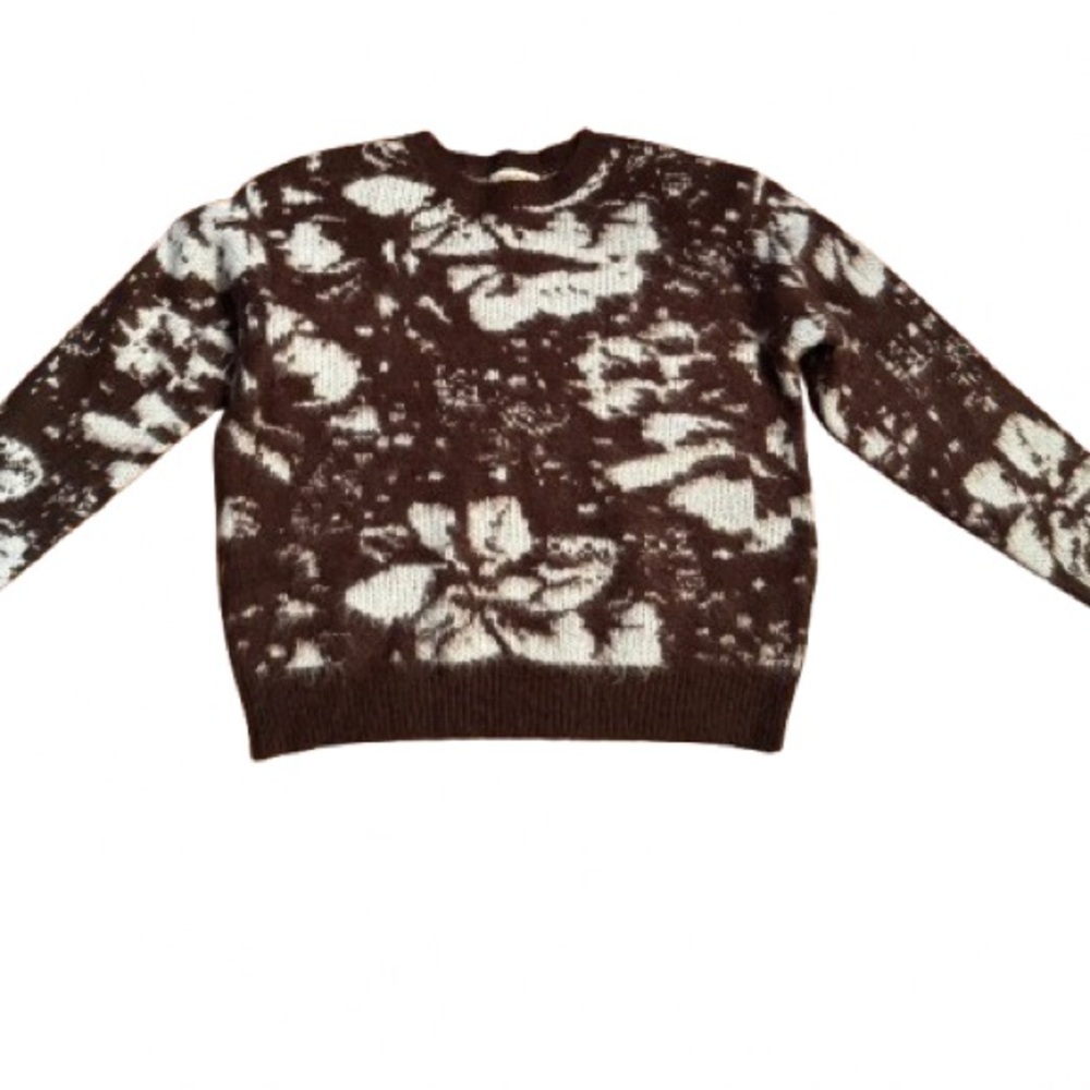 Listicle  Brown and Cream Crewneck Sweater - Picture 2 of 9